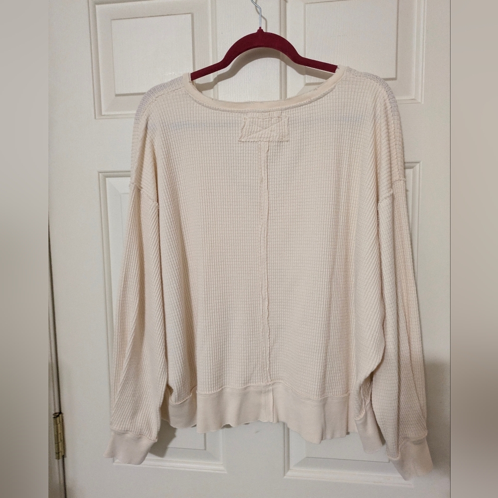 NWT Free People We The Free Buttercup Thermal In Ivory, Size XS 🌙 - Picture 6 of 10